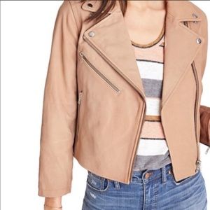 Madewell Blush Shrunken Leather jacket
